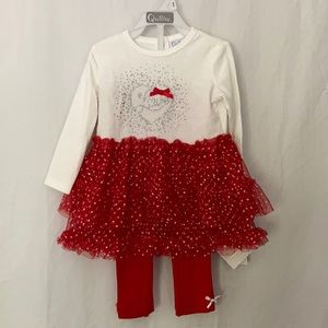 Quiltex white/ red 12 m girls outfit